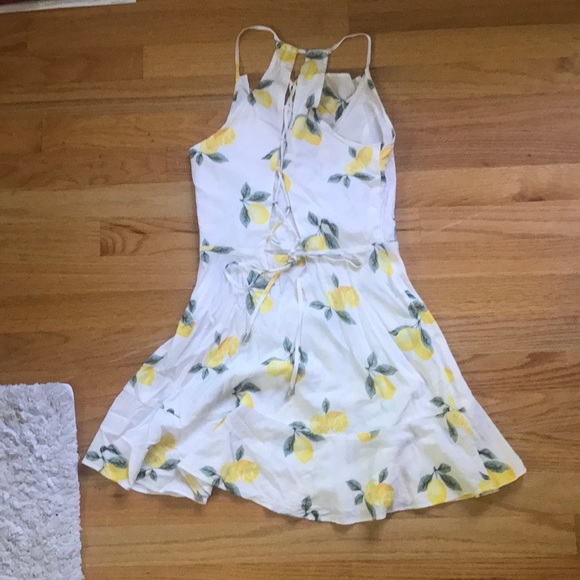 Lemon ruffle sundress tie back size small - Picture 4 of 5
